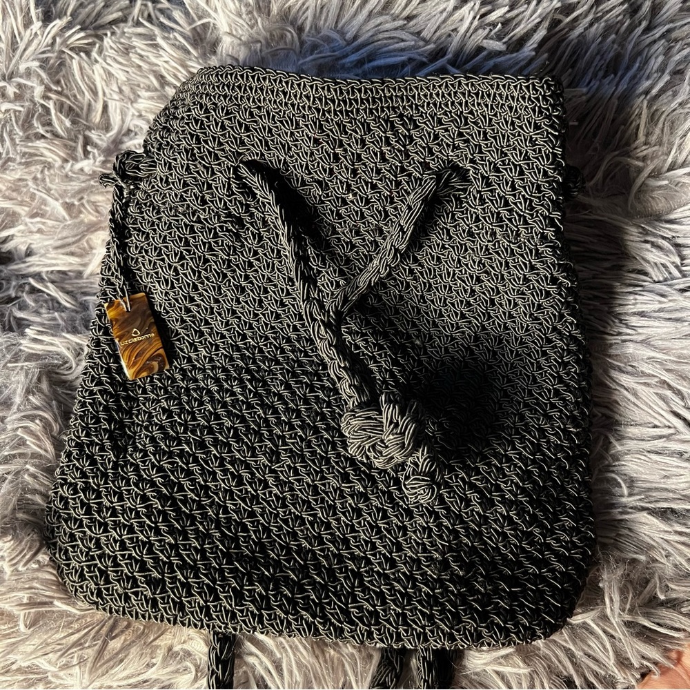 Liz Claiborne | Purse | Black | woven backpack
